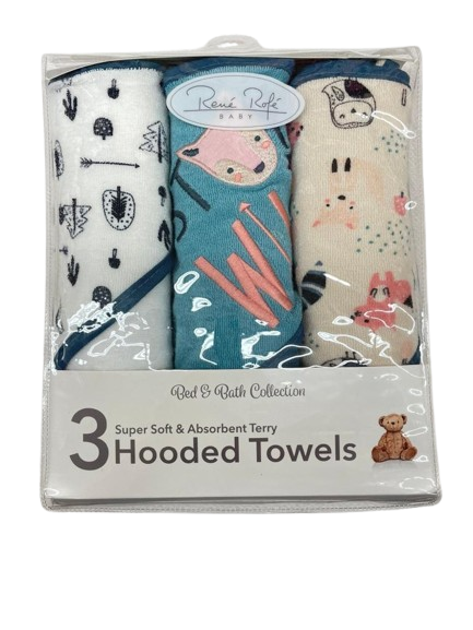 Pack de 3 serviettes BLEU BEIGE