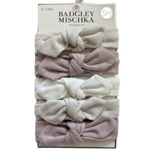 Pack de 5 bandeaux ROSE BEIGE BLANC