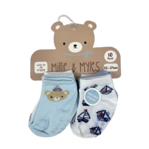 Pack de 10 paires de chaussettes TEDDY NAVY 0/12 mois