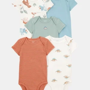 Pack de 5 bodys CARTERS dino NEWBORN