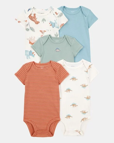 Pack de 5 bodys CARTERS dino NEWBORN
