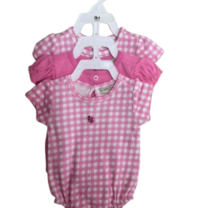 Pack de 3 bodys ROSE VICHY COCCINELLE - 0/3 mois