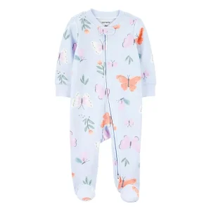 Grenouillère NEWBORN CIEL BUTTERFLY flowers CARTERS