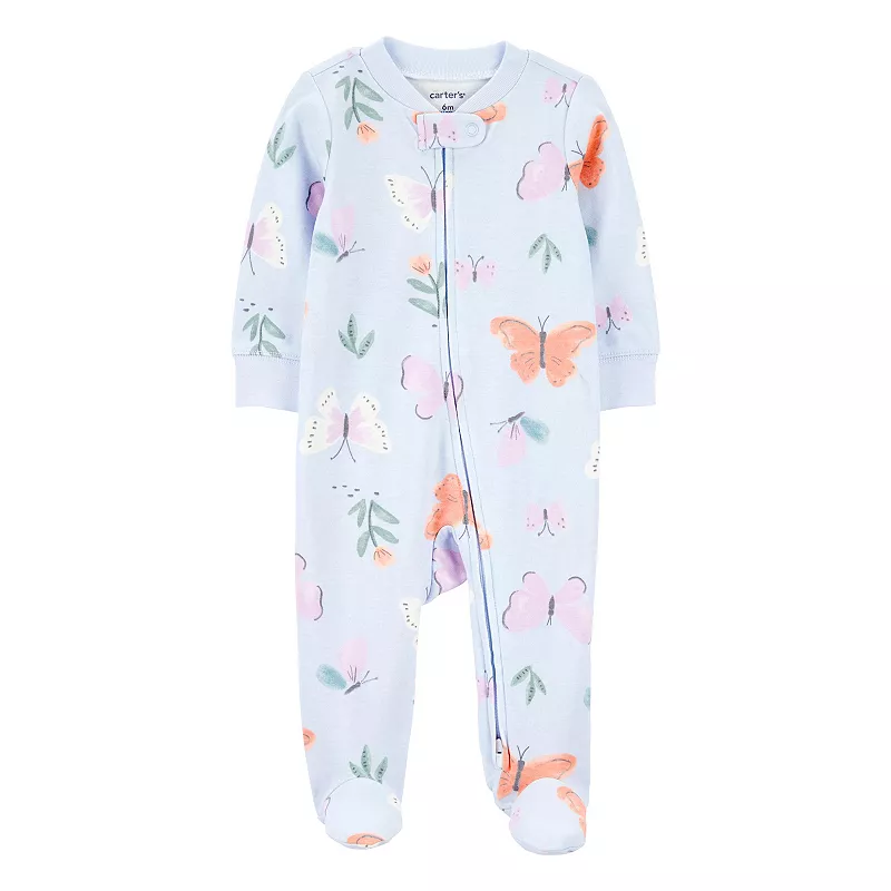 Grenouillère NEWBORN CIEL BUTTERFLY flowers CARTERS