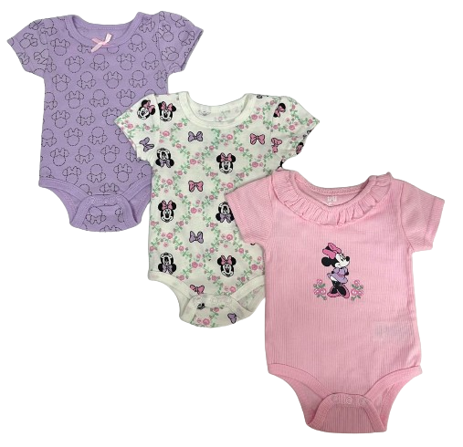 Pack de 3 bodys du 0/3 au 6/9 mois MINNIE volant