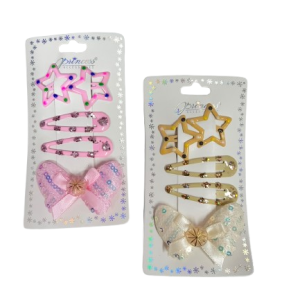 Pack de 5 pinces ETOILE - divers coloris