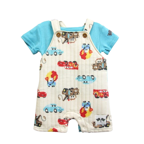 Salopette et tee CARS -3/6 mois