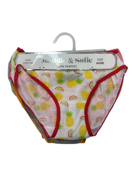 Pack de 10 culottes ANANAS - 7ANS