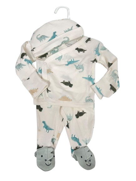 Ensemble DINO 3pc NEWBORN CARTERS - Vert, Motif Dinosaure